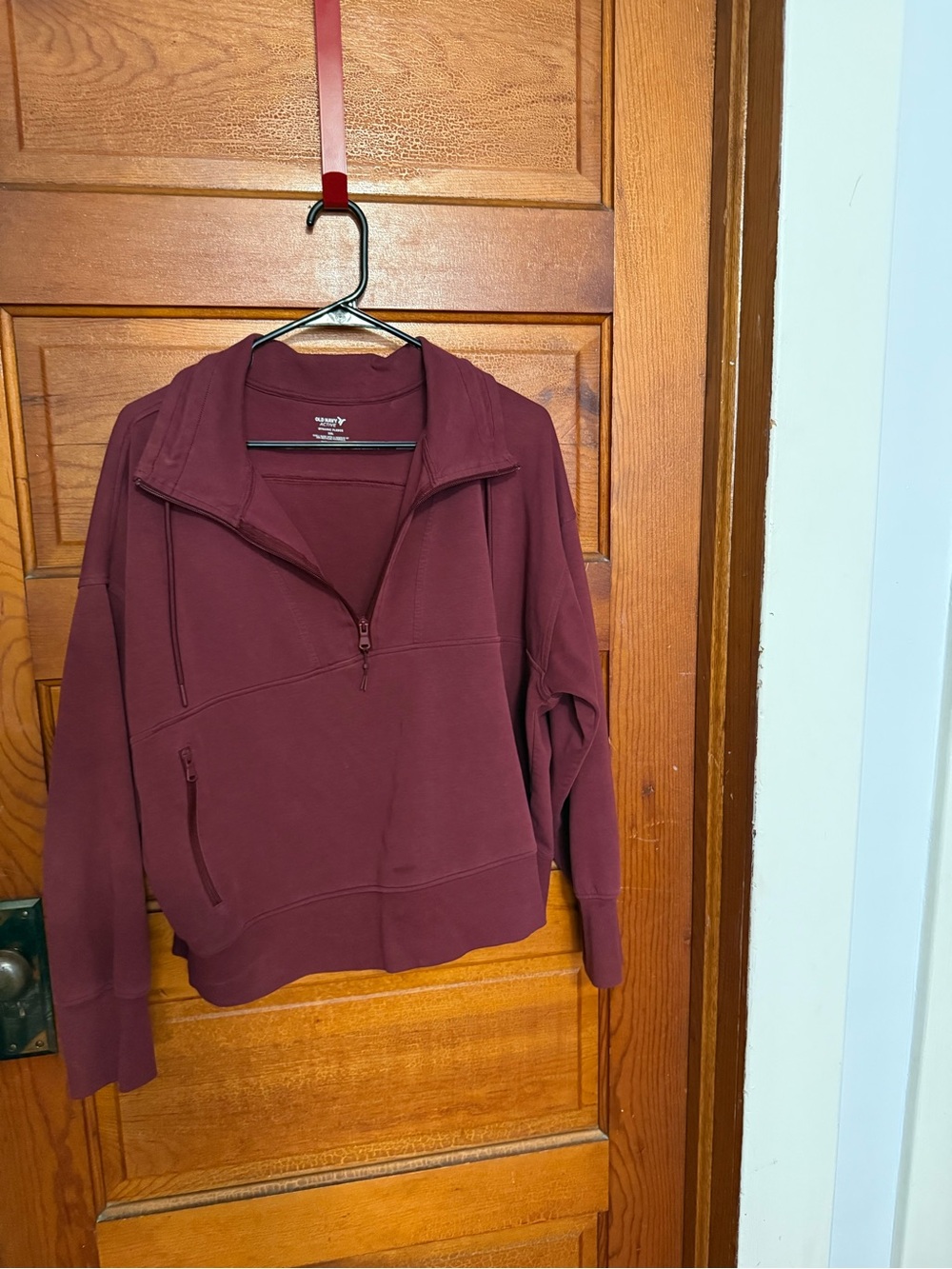 Old Navy Active Maroon Quarter-Zip Pullover